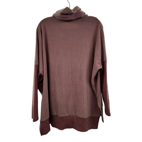 La Miel Women's Cowl Neck Pullover Sweater Pink Mauve Size Large - Picture 7 of 9